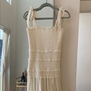 Astr the Label Cream Sleeveless Dress with Bow Straps